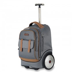 Classic grey big wheel trolley bag